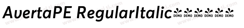 AvertaPE RegularItalic字体转换